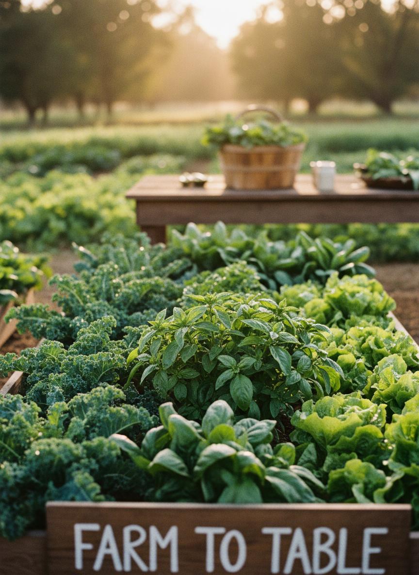 Fresh greens from the farm